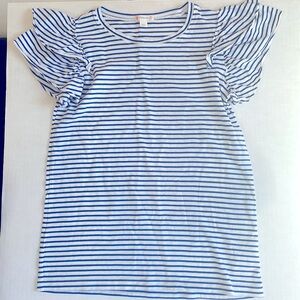 J Crew Crewcuts Flutter Sleeve Cotton T-Shirt